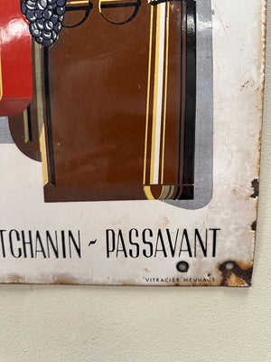 Enamel advertising plaque