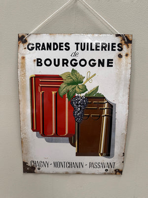 Enamel advertising plaque