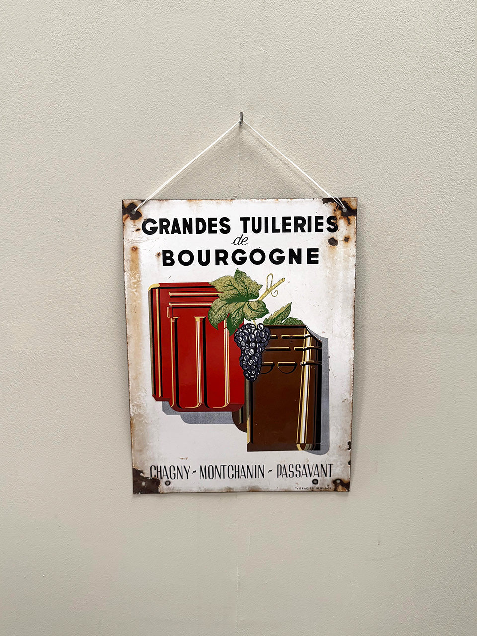 Enamel advertising plaque