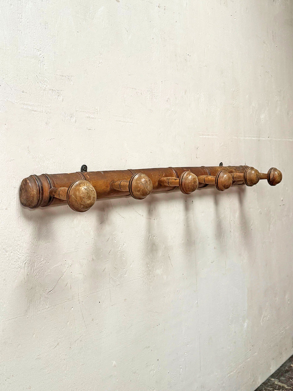 Faux bamboo coat rack