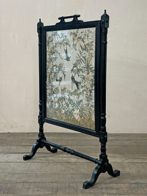 Ebonised fire screen