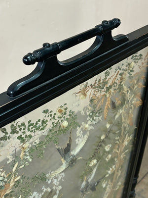 Ebonised fire screen