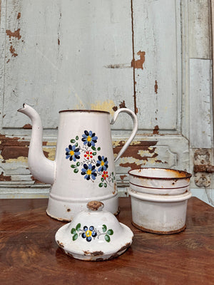 Tall enamelled coffee pot (Reserved)