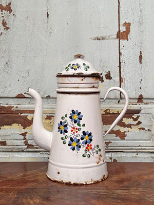 Tall enamelled coffee pot (Reserved)