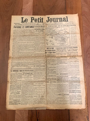 Newspaper article dated 13 August 1914
