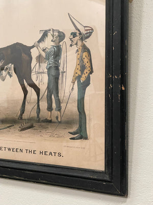 Framed horse print