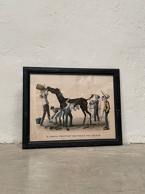 Framed horse print