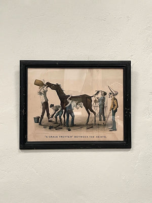 Framed horse print