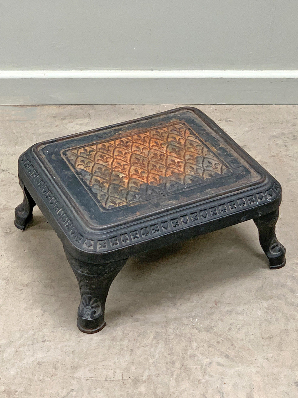 Cast iron stove base
