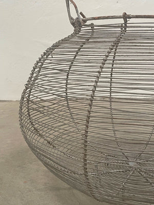 Large metal mesh basket