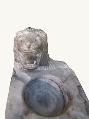 Marble lion ashtray