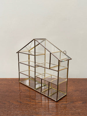 Glass and brass mini shelves