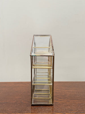 Glass and brass mini shelves