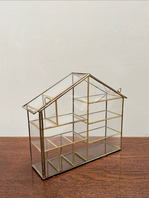 Glass and brass mini shelves