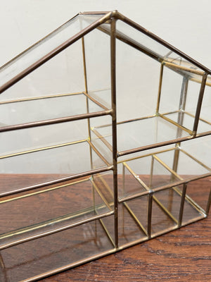 Glass and brass mini shelves