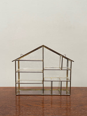 Glass and brass mini shelves