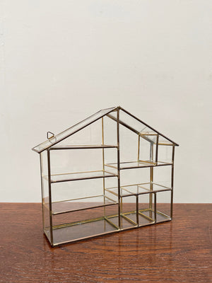 Glass and brass mini shelves