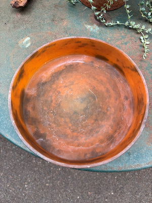 Orange glass bowl