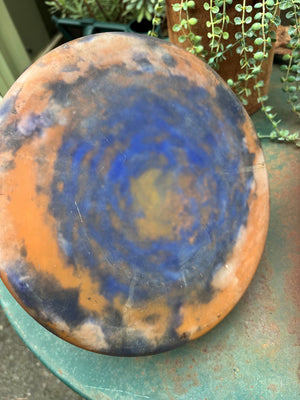 Orange glass bowl