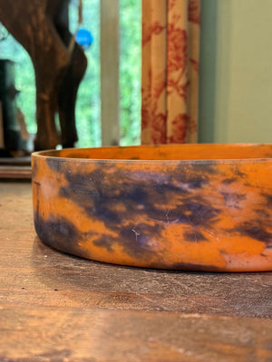 Orange glass bowl