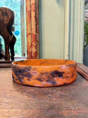 Orange glass bowl