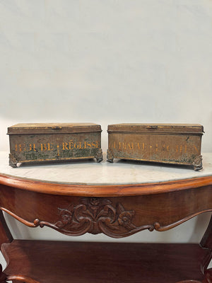 Pair of metal boxes (priced individually)