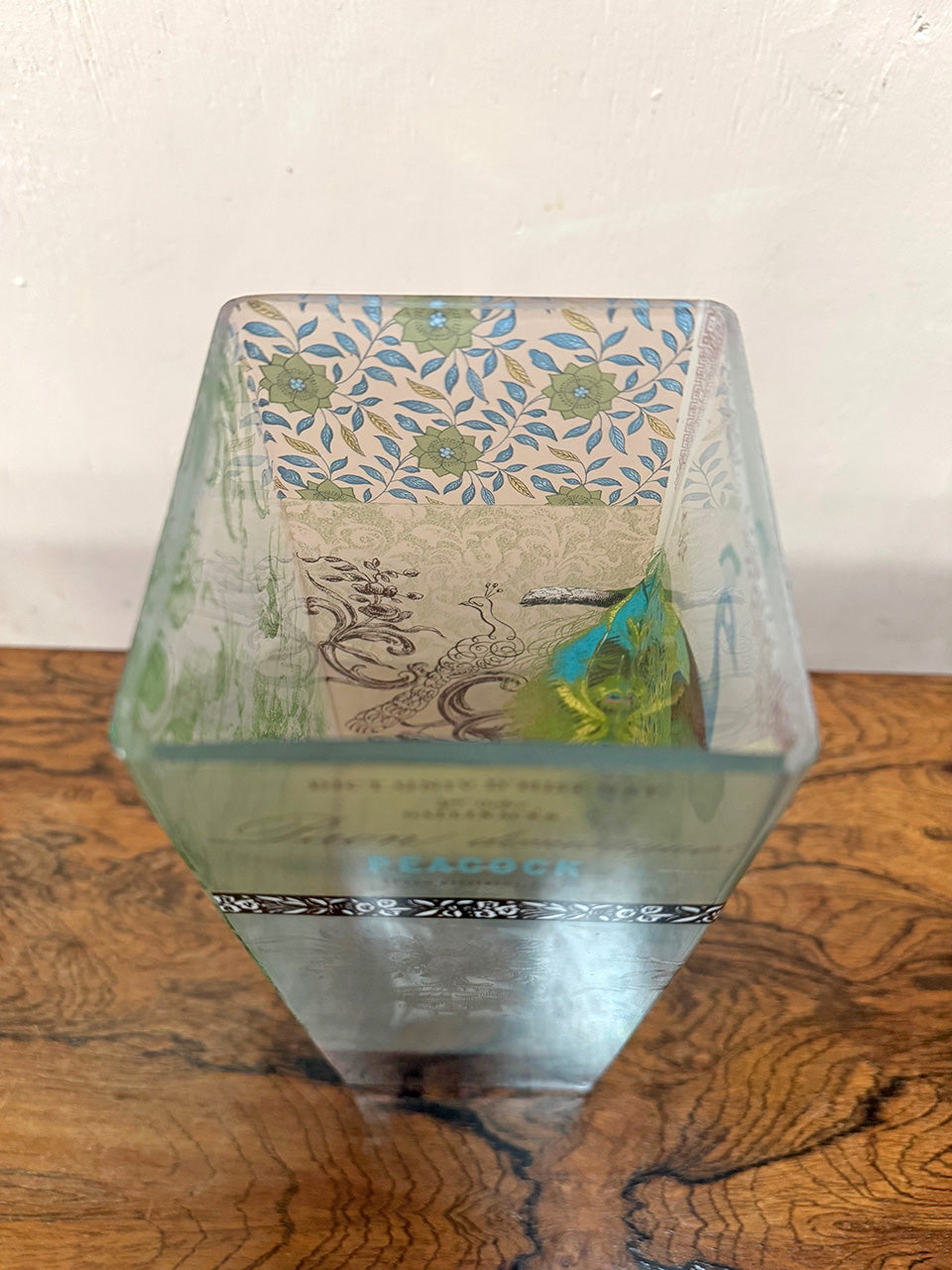 Peacock vase