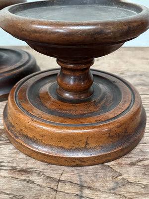Pair of short oak stands