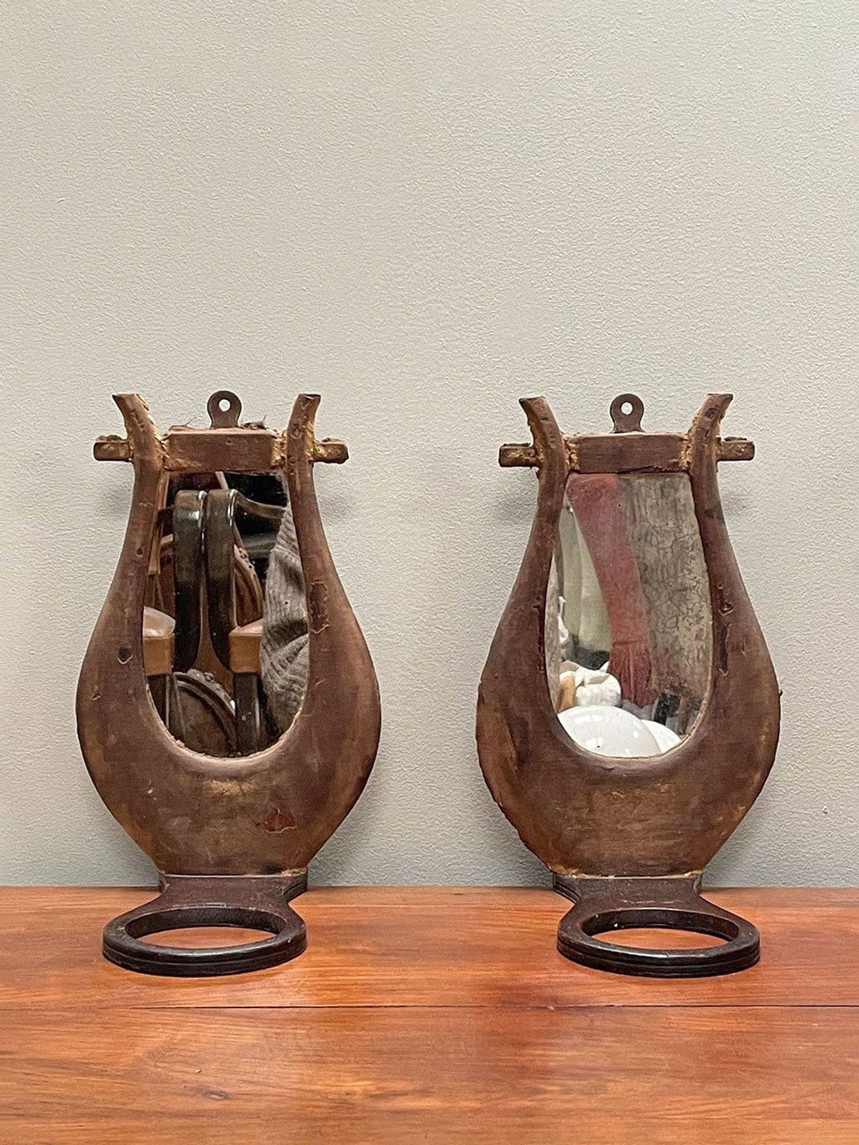 Pair of wall candle or pot holders