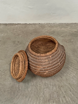 Rattan storage container