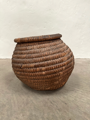 Rattan storage container