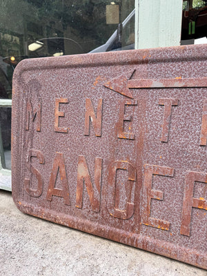 Large Sancerre road sign