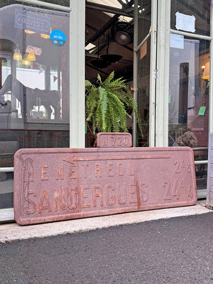 Large Sancerre road sign