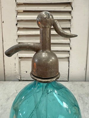 Blue soda syphon