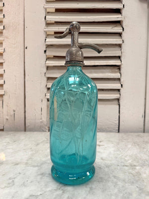 Blue soda syphon