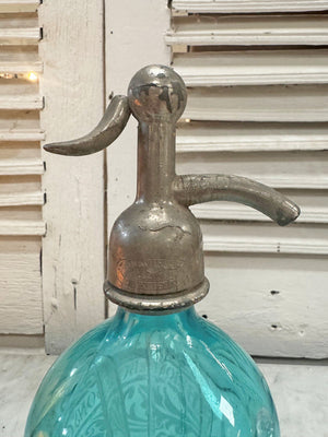 Blue soda syphon