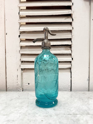 Blue soda syphon