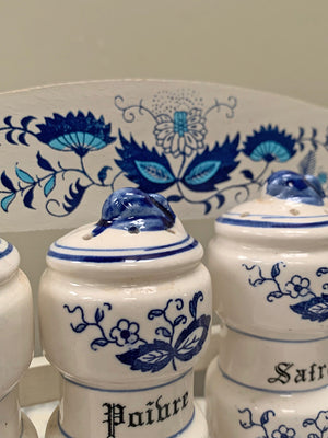 Blue onion spice jars (Reserved)