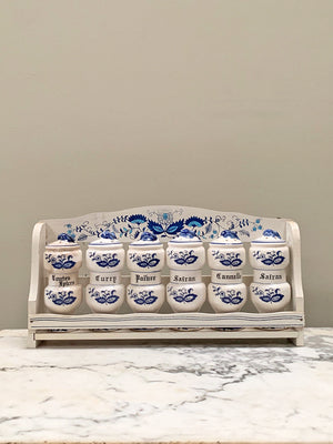 Blue onion spice jars (Reserved)