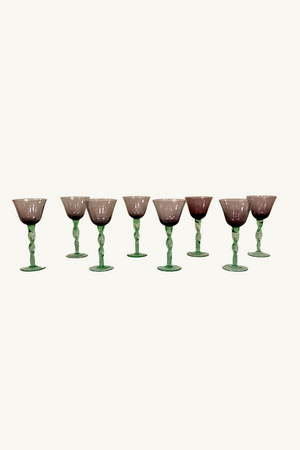 8 tall wine glasses