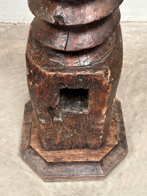 Tall wine press screw