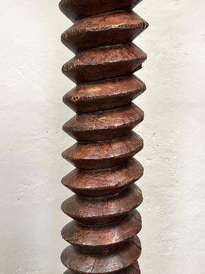 Tall wine press screw