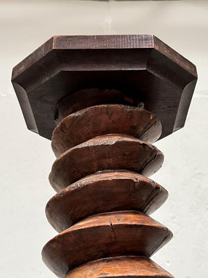 Tall wine press screw