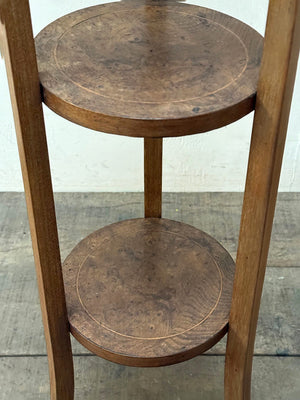 Tiered walnut plant stand