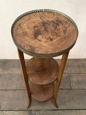 Tiered walnut plant stand