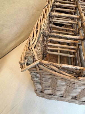 12 bottle wicker basket