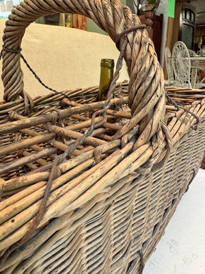 12 bottle wicker basket
