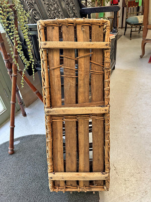 12 bottle wicker basket