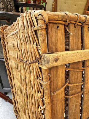 12 bottle wicker basket
