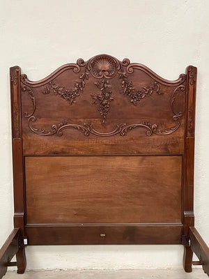 Carved single bed